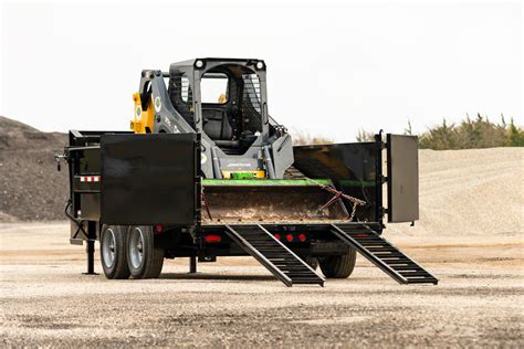 deck over dump trailer skid steer|pj skid steer dump trailer.